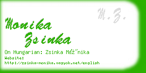 monika zsinka business card